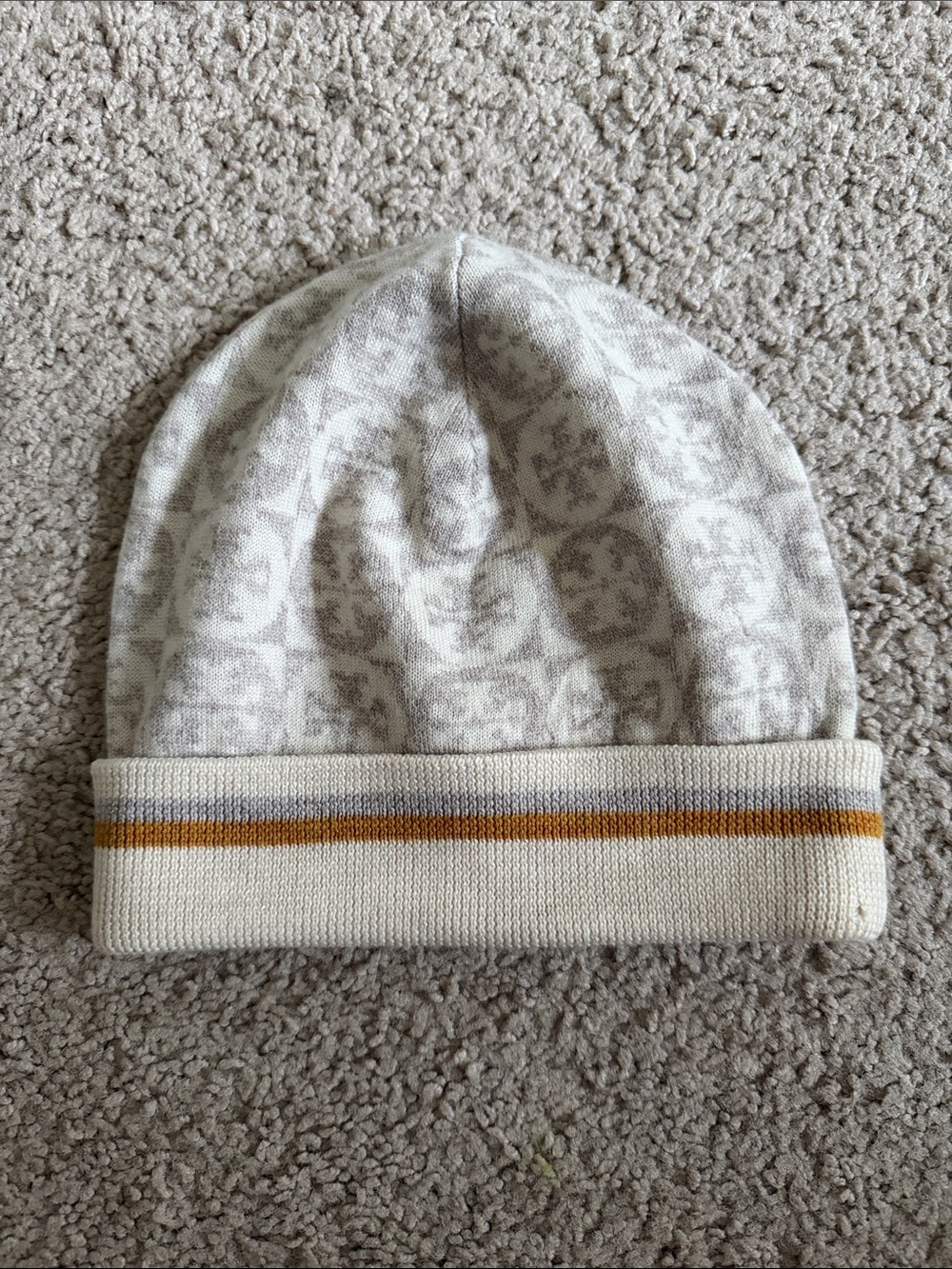 Tory Burch Cream Knit Beanie